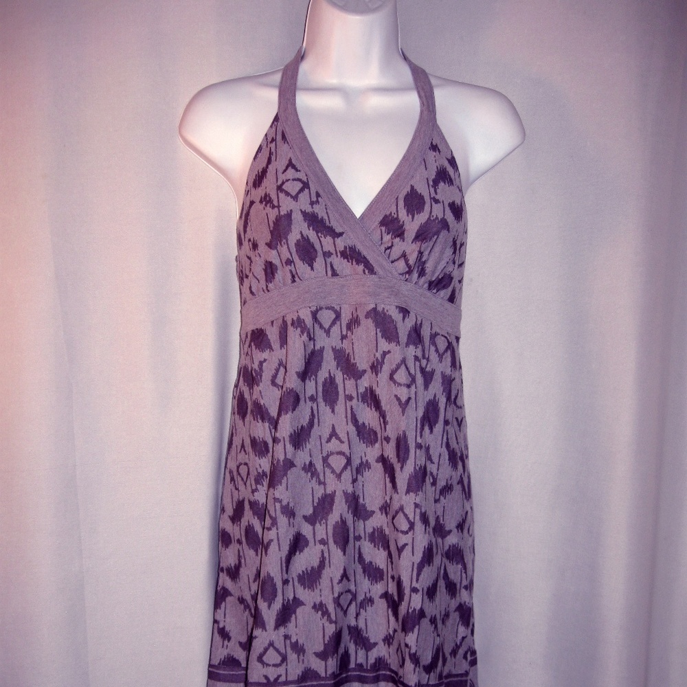 Athleta Balsa Burnout Halter Dress Purple